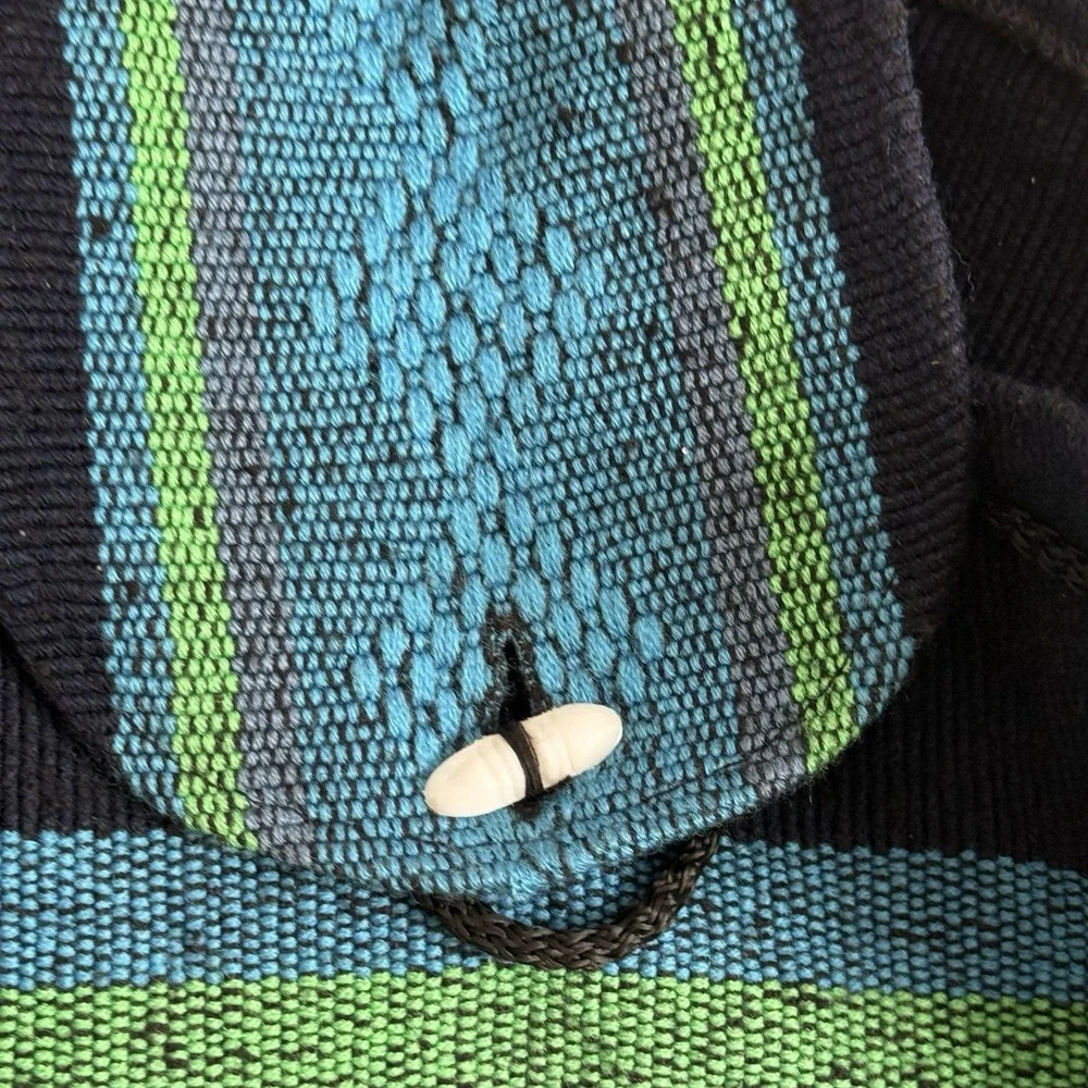 Seattle Seahawks Baja Woven Backpack Cinch Sack Boho NFL Blanket Bag 15x15